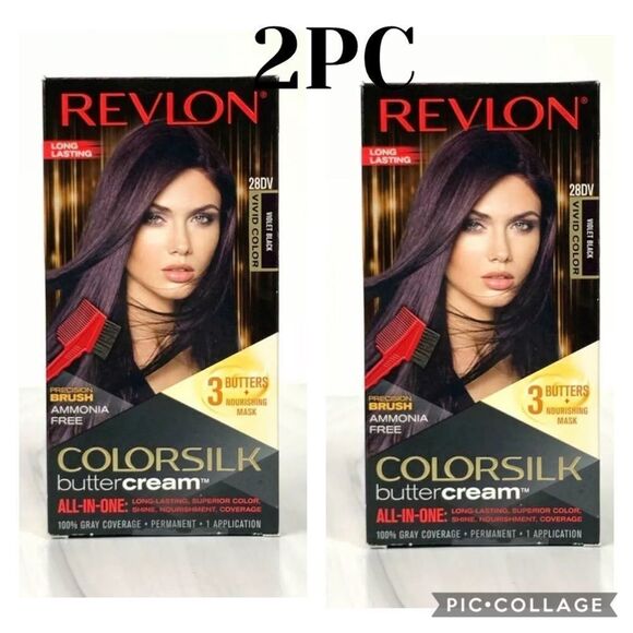 REVLON COLORSILK Buttercream, #28DV Violet Black - Picture 1 of 2